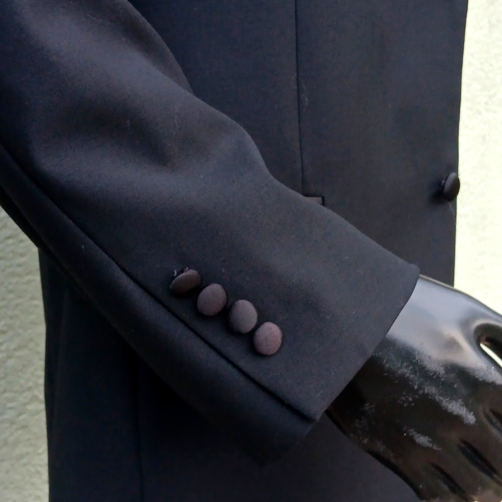 (Tux) Daniel Gray Black Notch Lapel Tuxedo Jacket - image 5